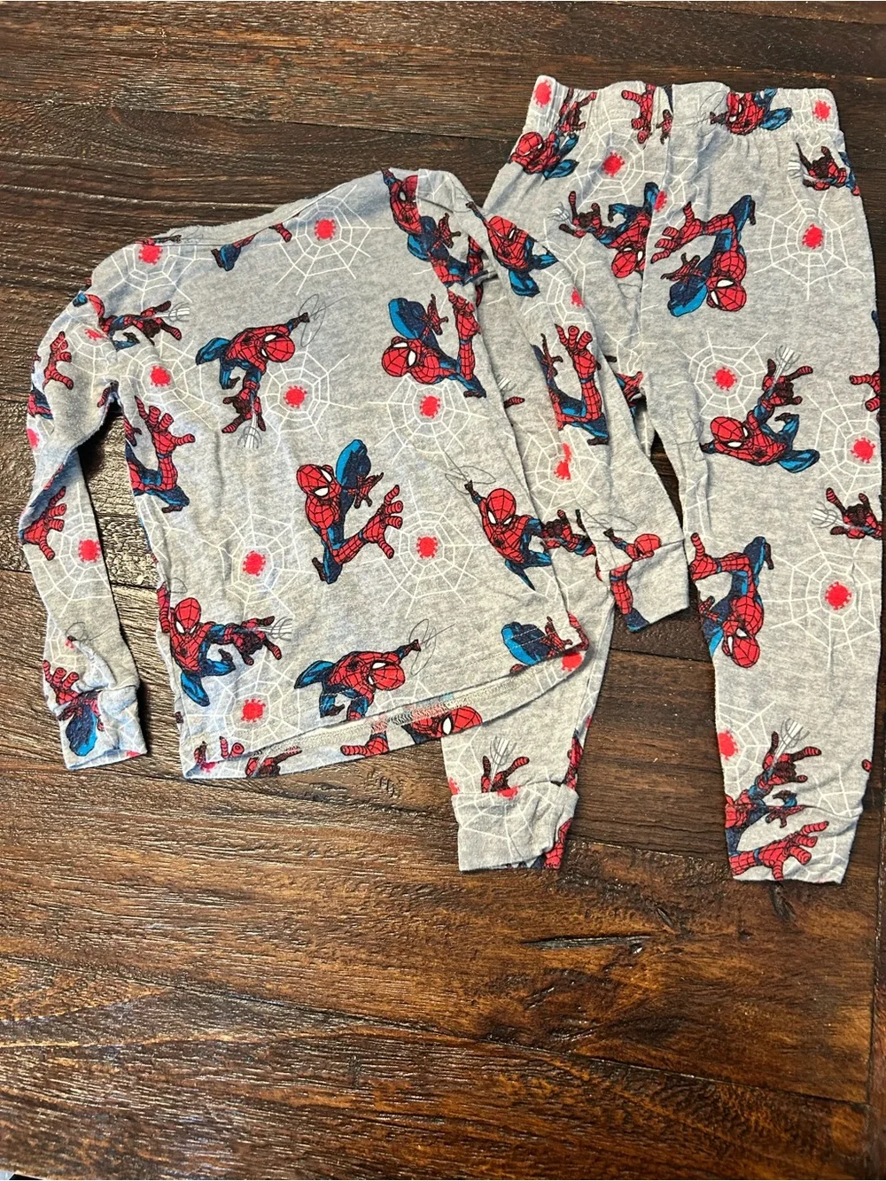 Marvel Spider-Man Grey Kids Pajama Set - Extra Soft and Stretchy